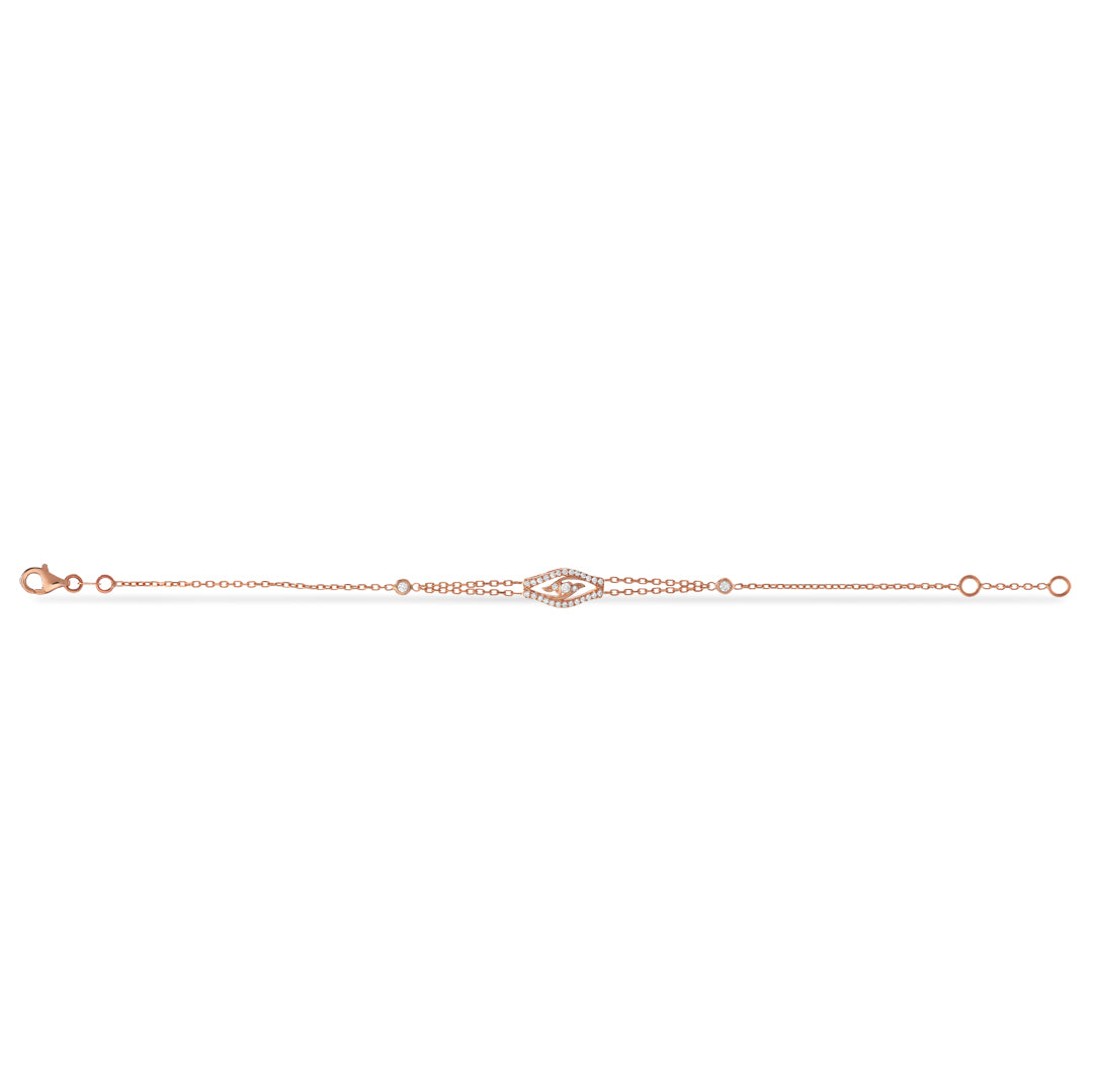 Dainty Diamond Bracelet in Rose Gold