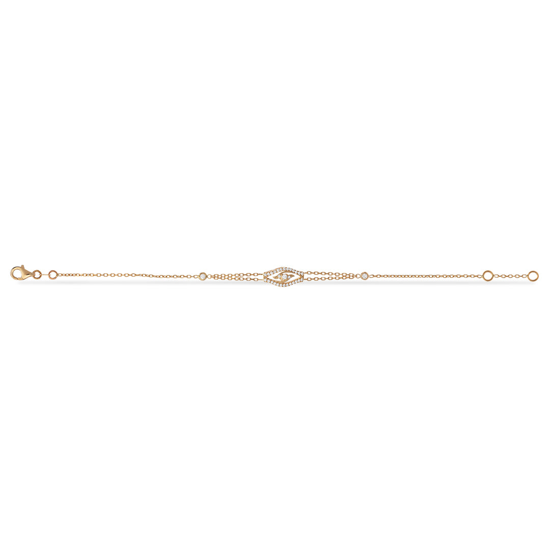 Dainty Diamond Bracelet in Yellow Gold