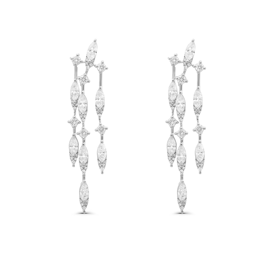 Marquise 3-Tier Dangle Earrings