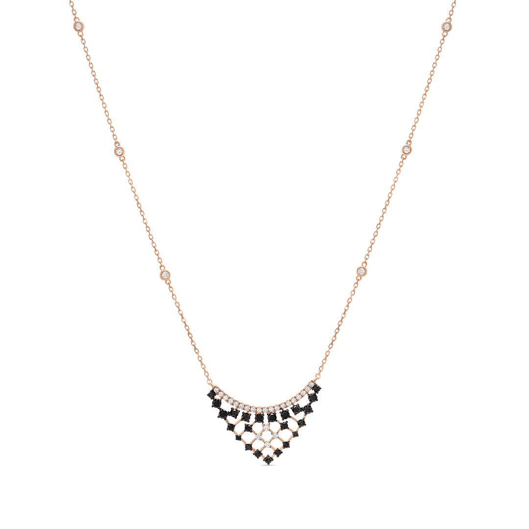 Black and White Diamond Necklace