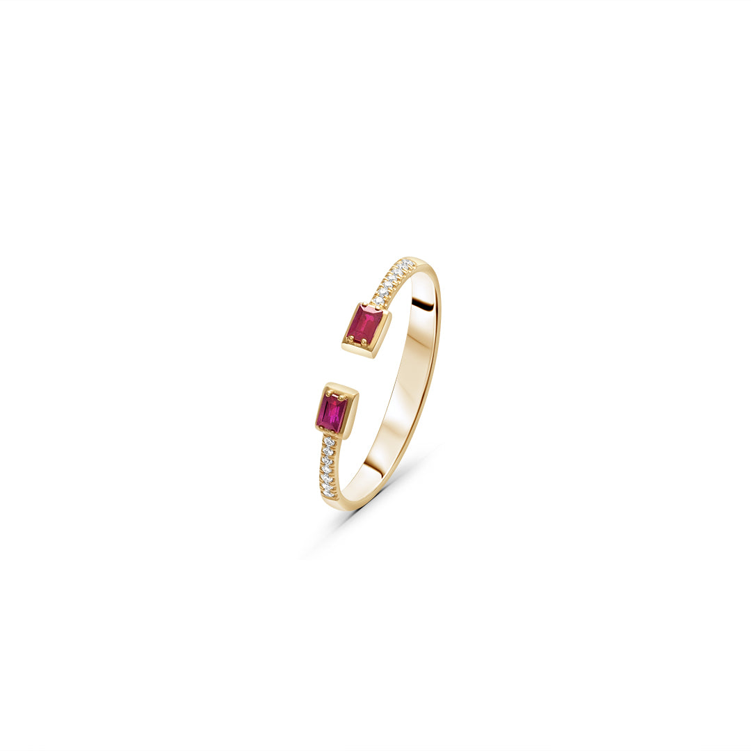 Stacking Ring in Rose Gold & Ruby