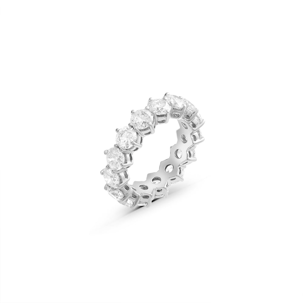 Round White Diamond Statement Ring