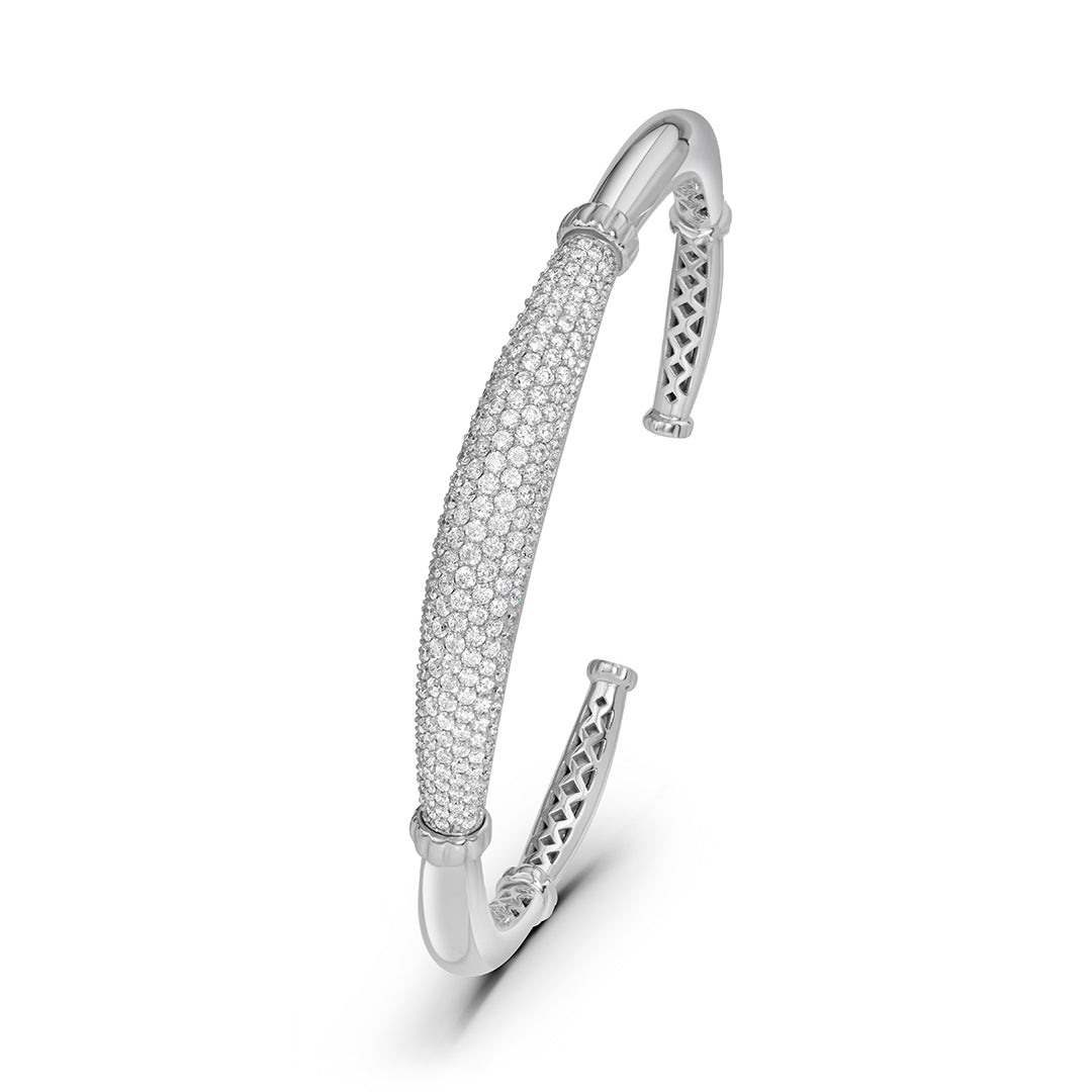 Diamond Curved Bangle