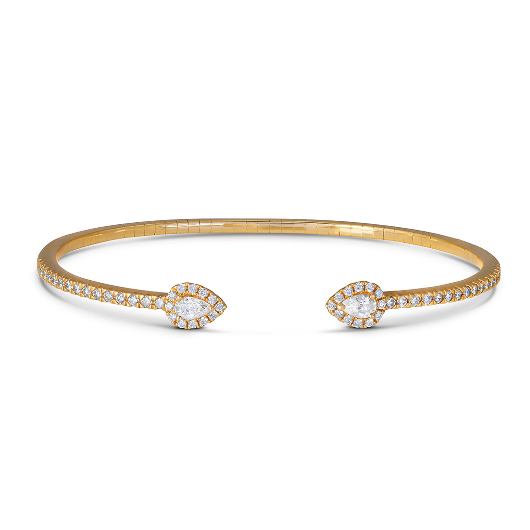 Double Pear Open-Bangle