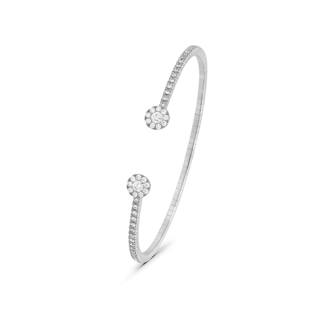 Classic Open Bangle with Round Diamonds