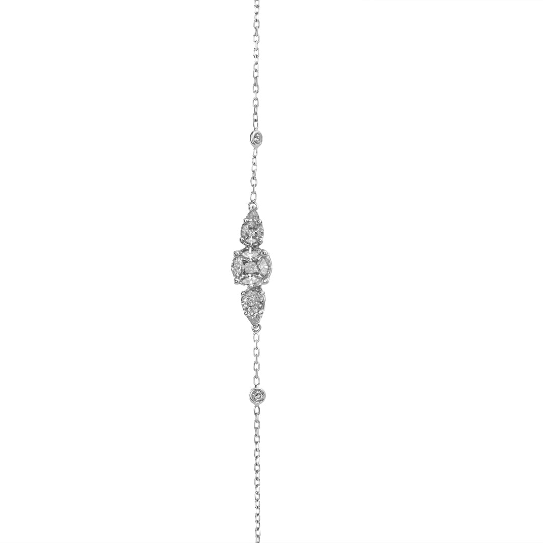 Dainty Round Diamond Chain Bracelet