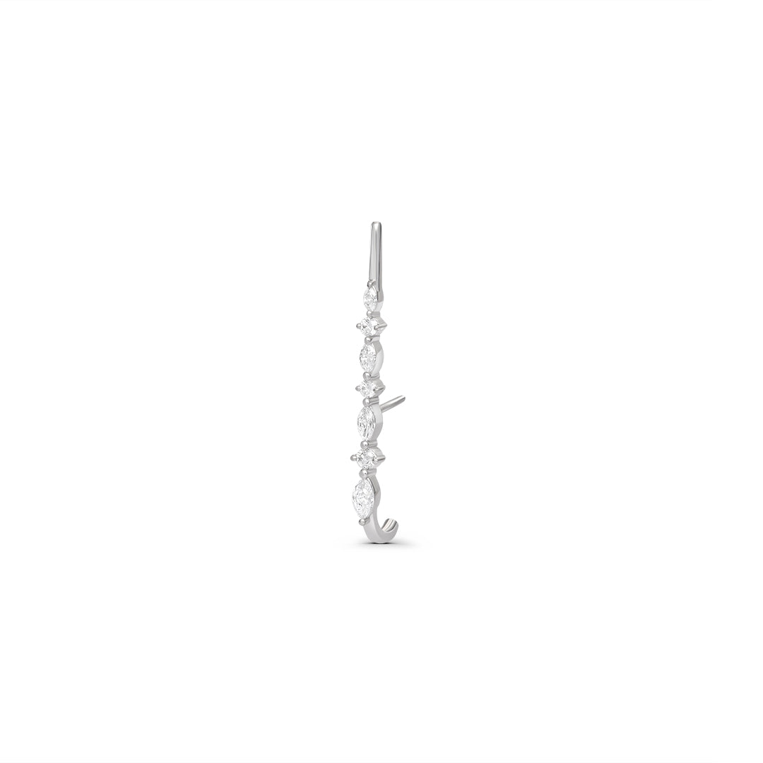 Single Earring with White Diamonds