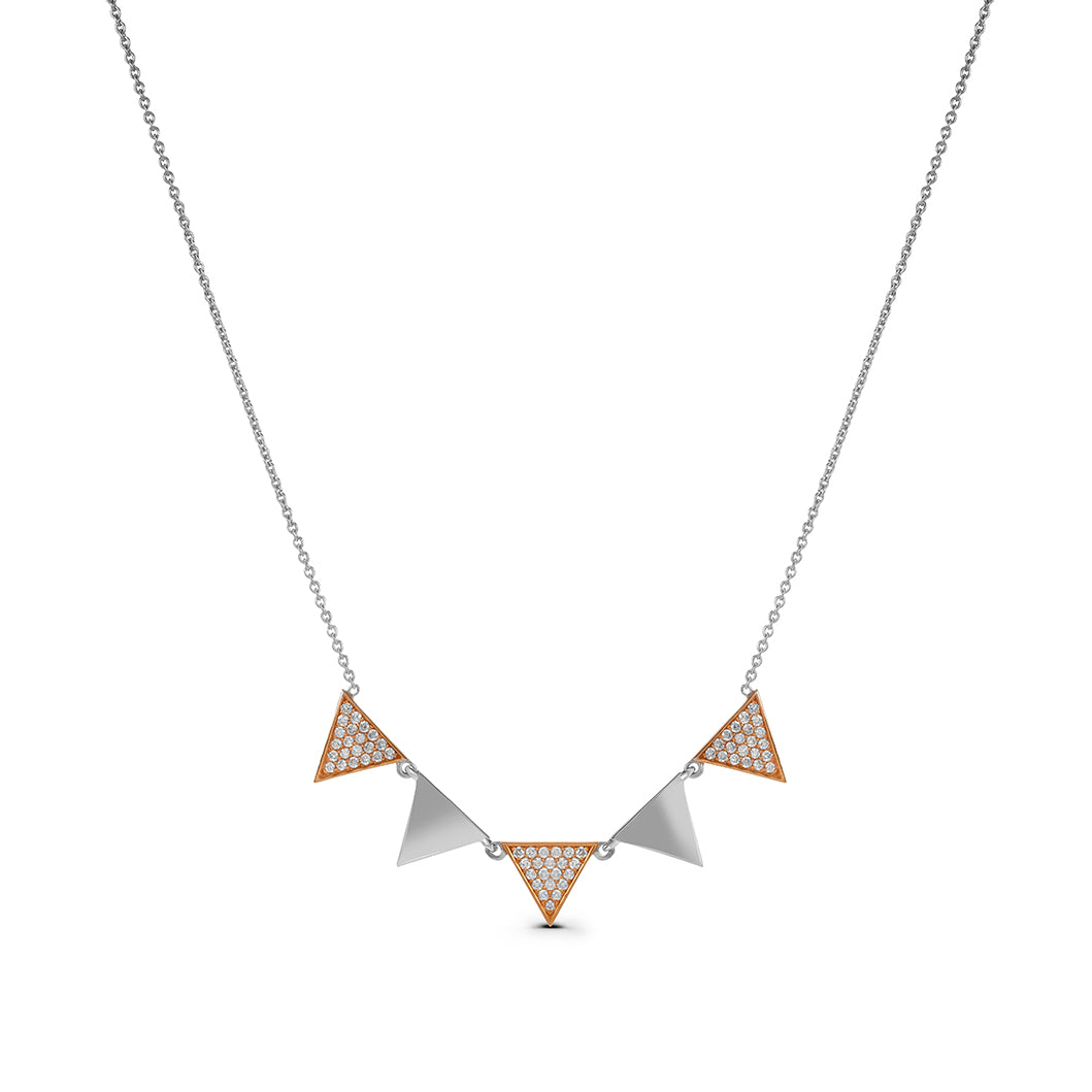 Triangular Two-Tone Necklace