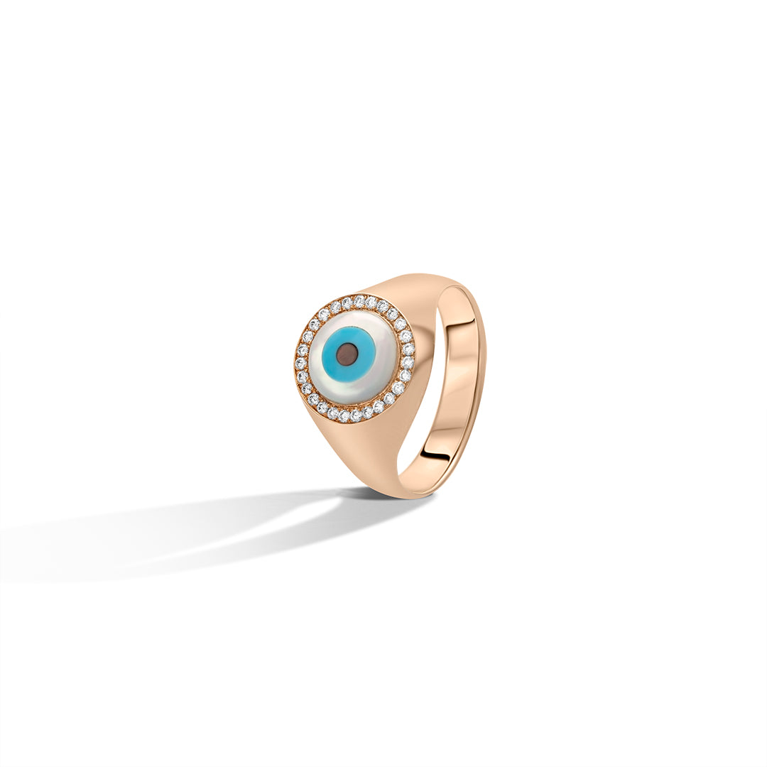 Round Eye-Ring in Yellow Gold