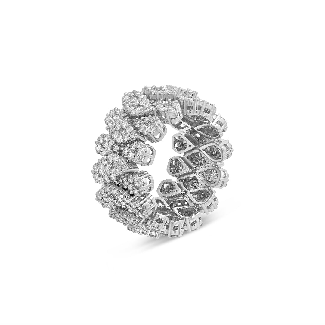 All-Around Wedding Band with Pave' Diamonds