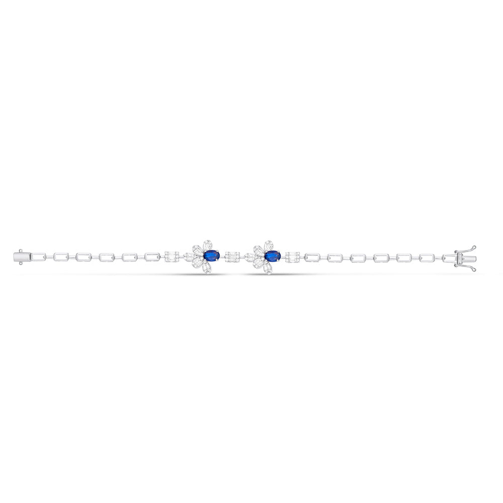 Delicate Sapphire Bracelet with Diamonds