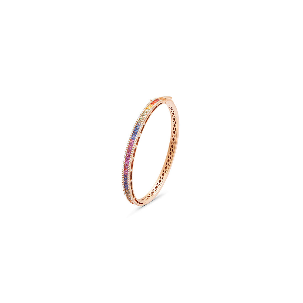 Rainbow Sapphire Bangle Bracelet