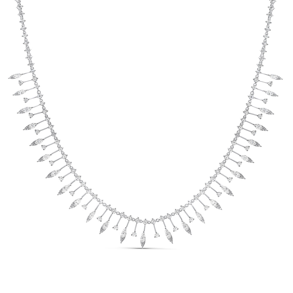 Fancy-Cut Dangle Diamond Necklace
