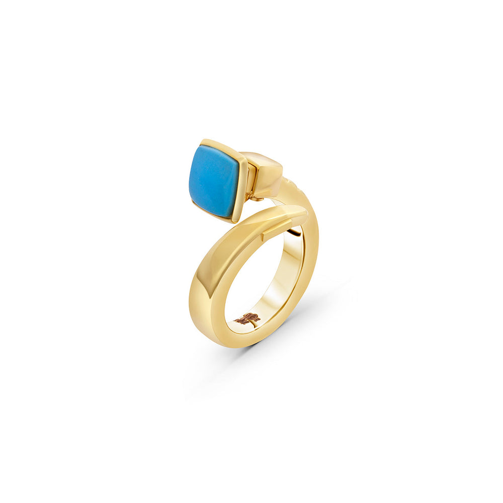 Turquoise Yellow Gold Ring