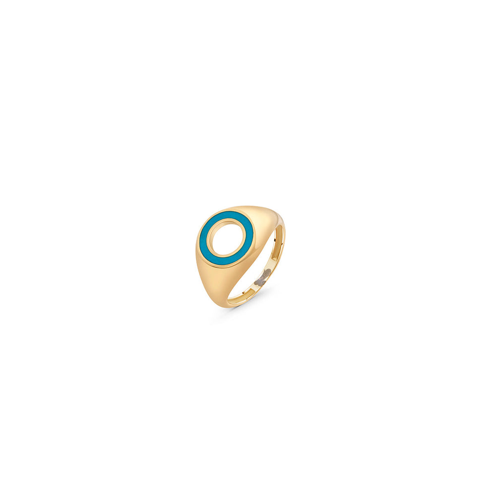 Yellow Gold Turquoise Ring