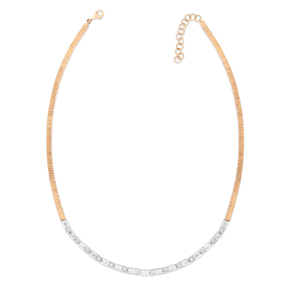 Diamond Necklace in 18K Rose Gold