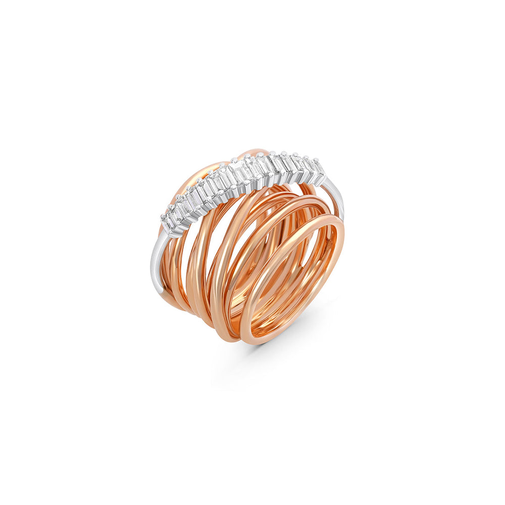 Spiral Diamond Ring