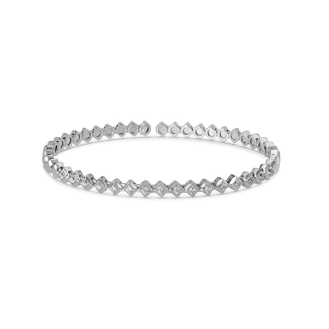 Classic All-Diamond Bangle in White Diamonds