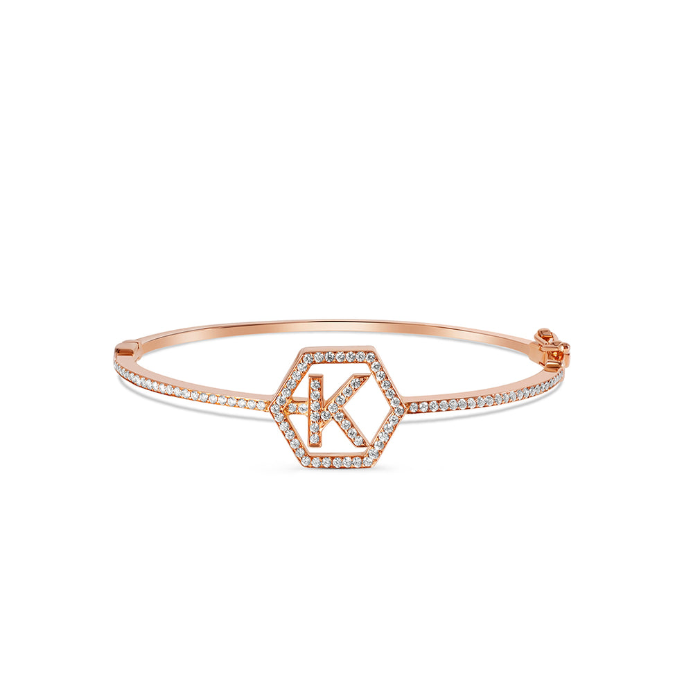 Customizable Letter Bangle in 