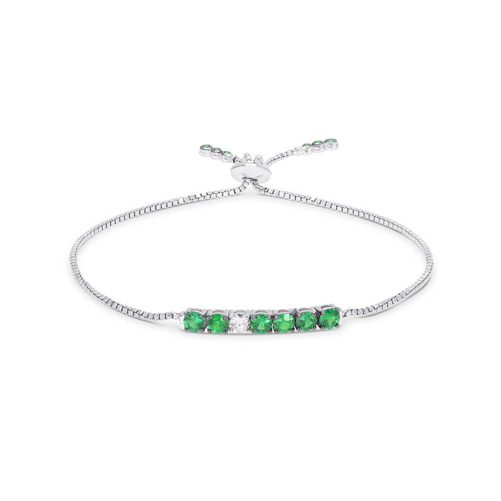 Tennis Setting Bracelet in Emerald