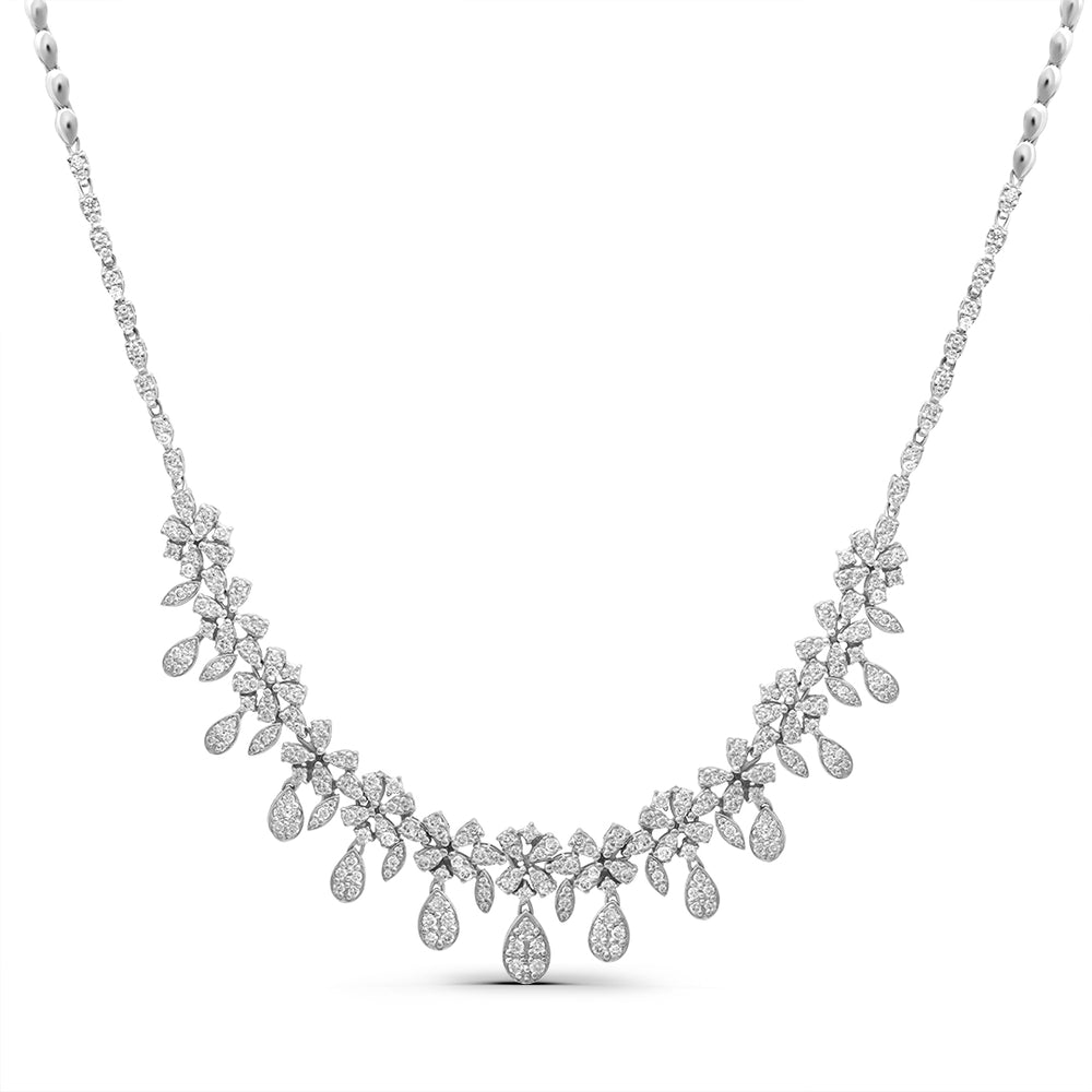 Diamond Drop Pave' Necklace (Set Available)
