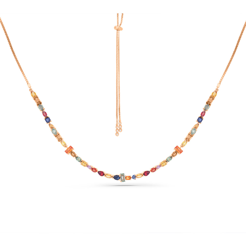 Colorful Necklace in Fancy Cuts