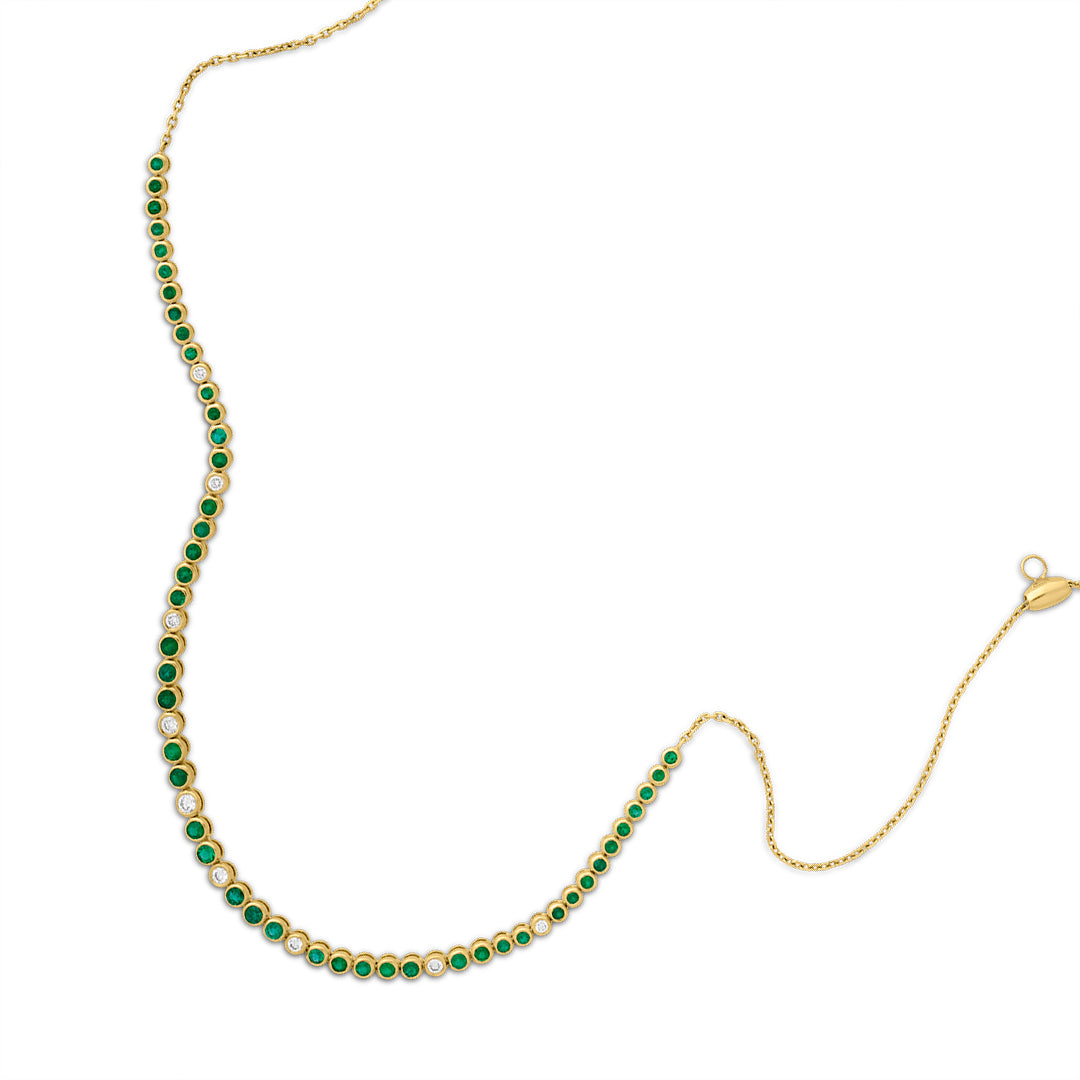 
                  
                    Tennis Necklace in Emerald
                  
                