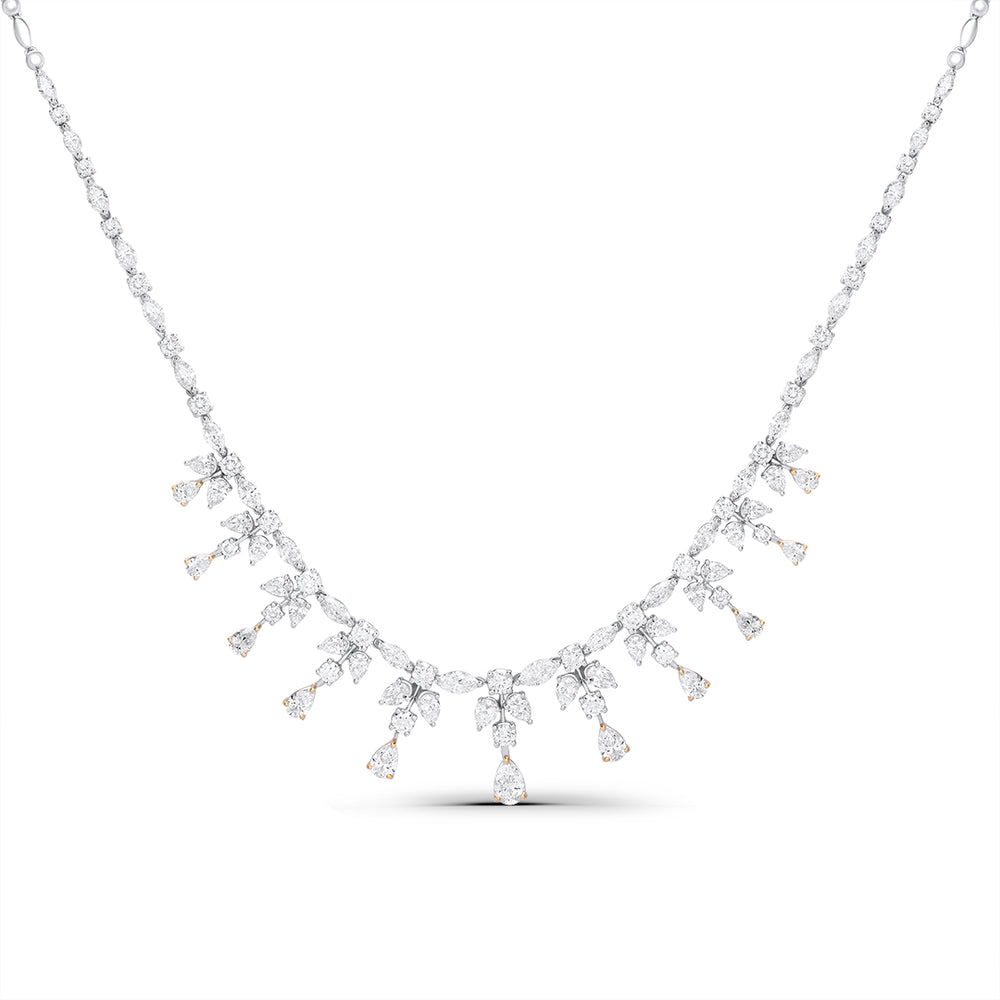 Fancy-Cut Diamond Necklace in Pear, Marquise and Round Diamonds