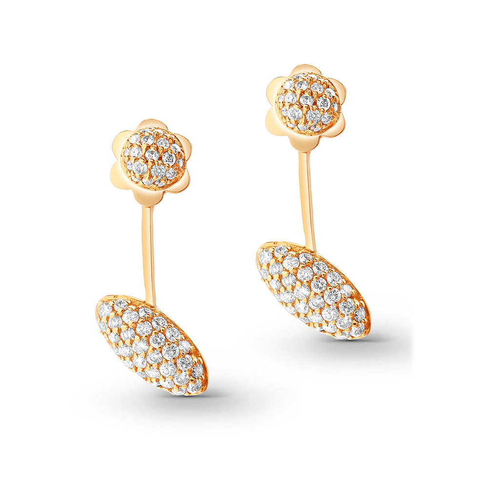 Round and Oval Pave' Ear Jacket