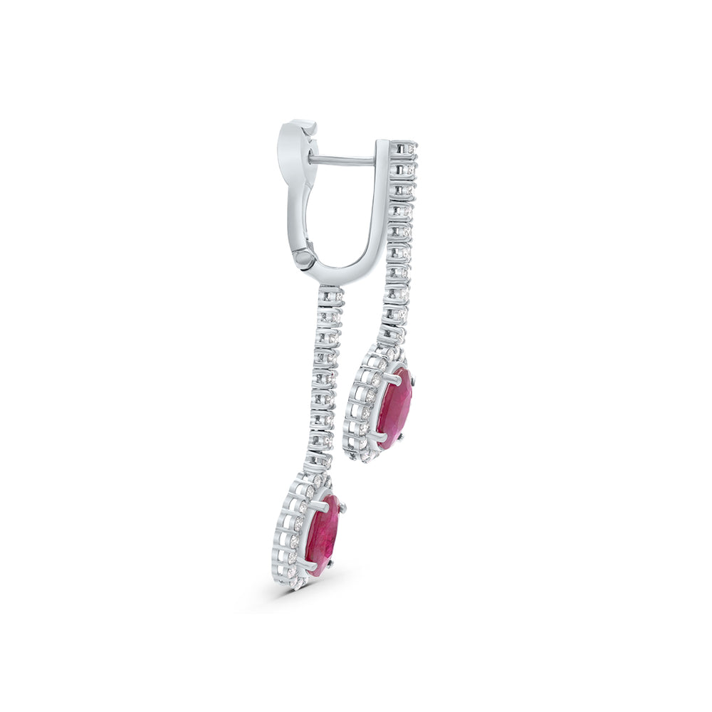 
                  
                    Ruby and White Diamonds Dangling Earrings
                  
                