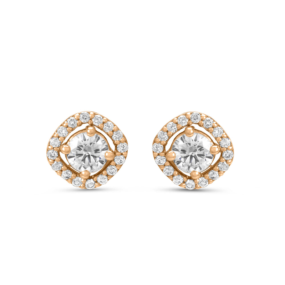 Classic Studs with a Removable Diamond Frame