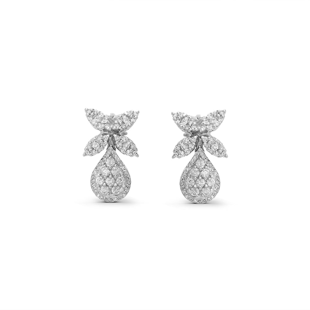 Diamond Drop Pave' Earring (Set Available)