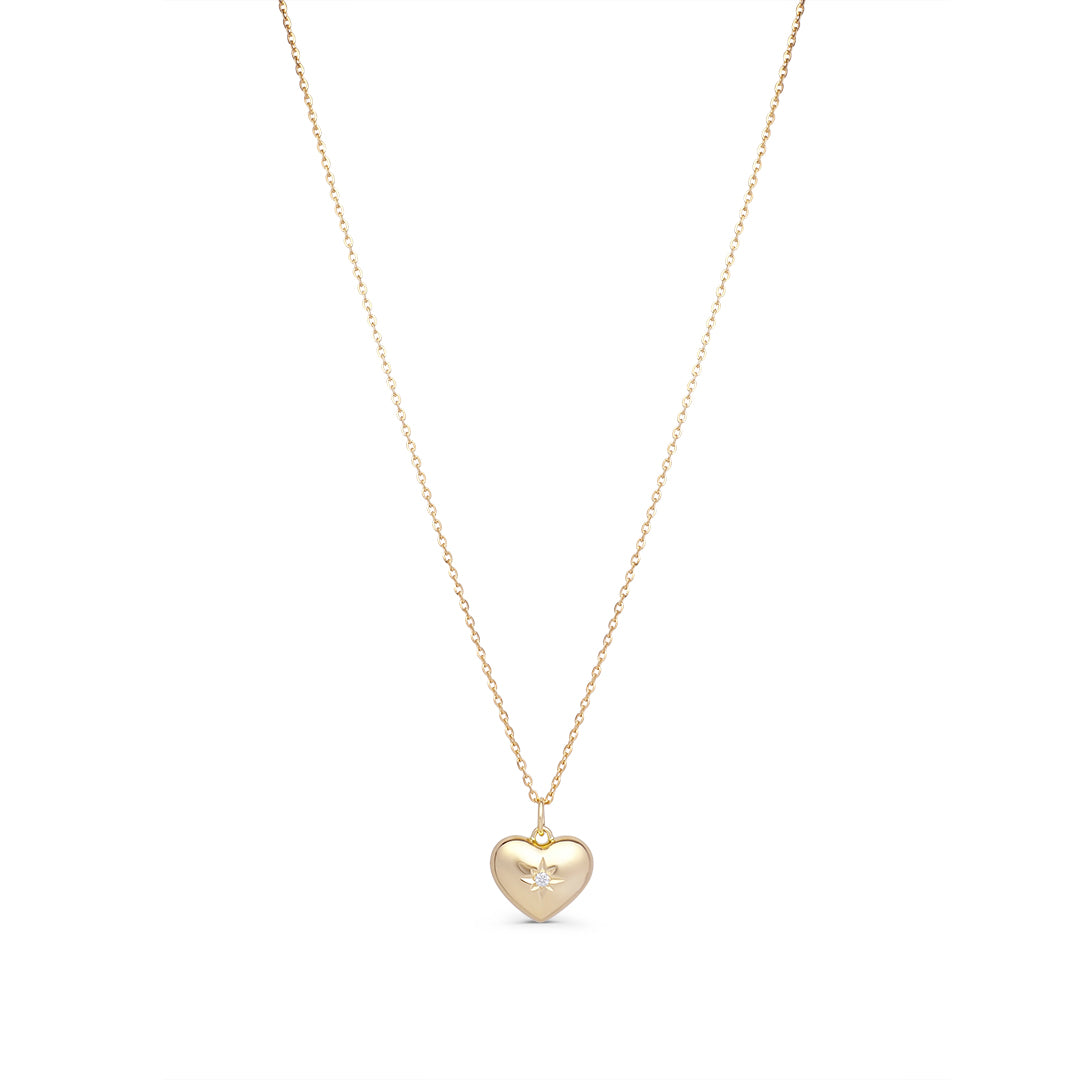 
                  
                    Heart pendant with Diamonds in Yellow Gold
                  
                
