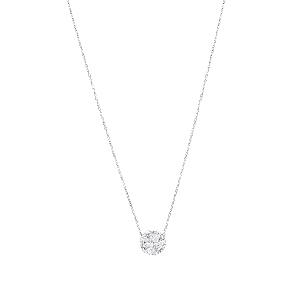 Dainty Round Invisible-Setting Pendant