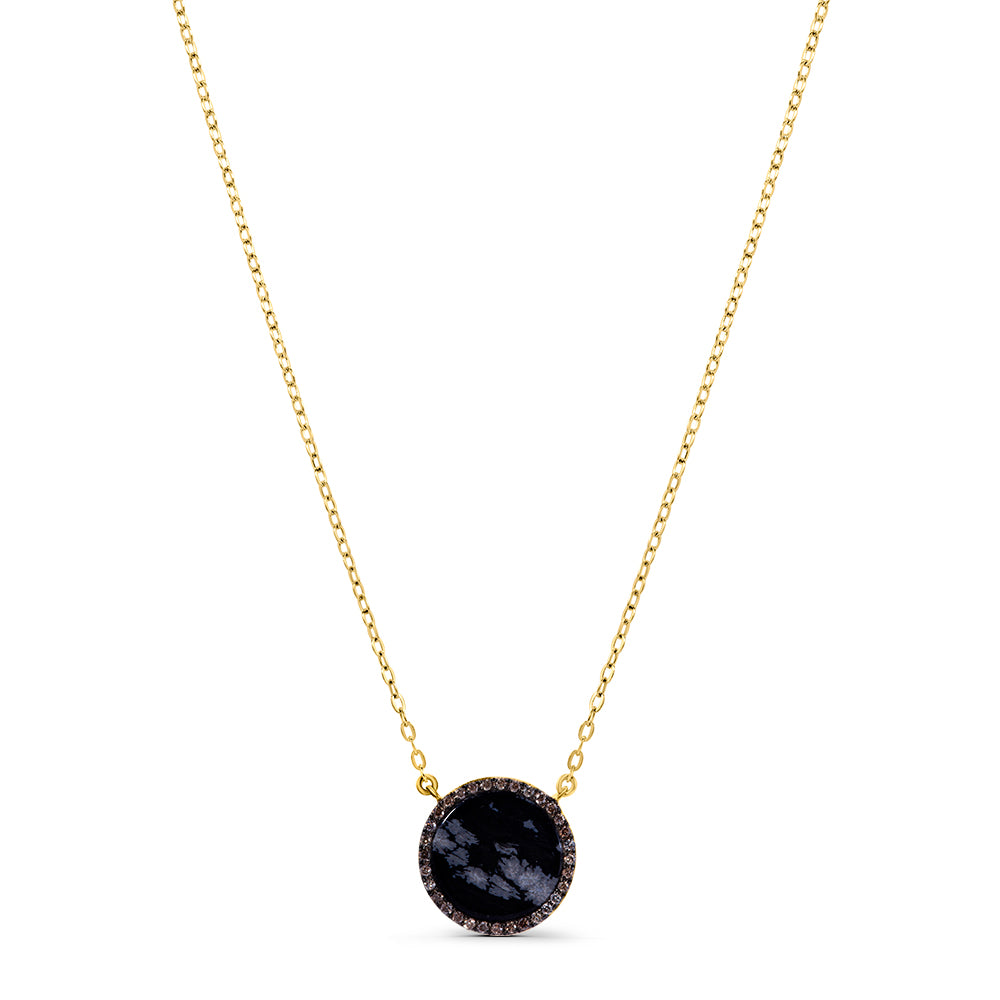 
                  
                    Our Round Pendant in Black Star
                  
                