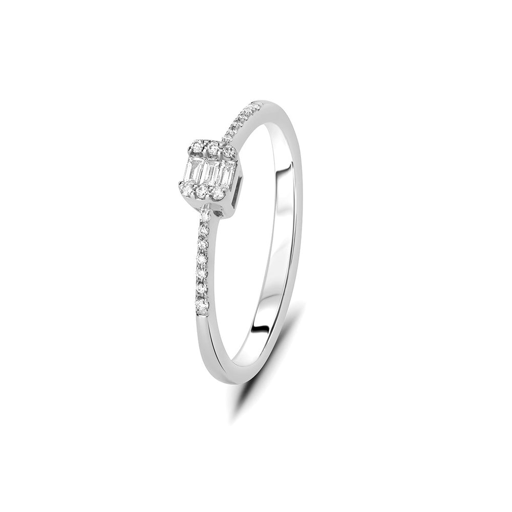 Stackable Baguette Center Stone Ring