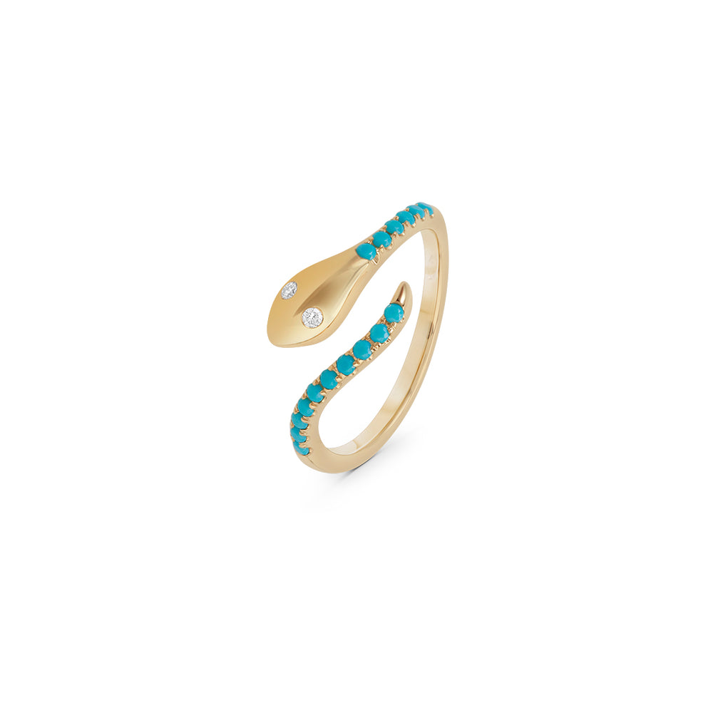 Snake Mini-Ring in Turquoise