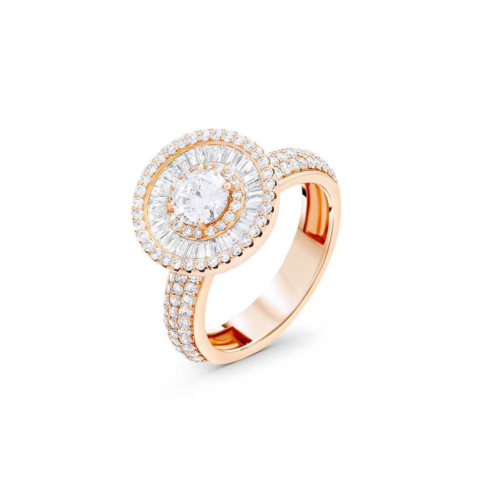 Baguette Ring with White Diamonds