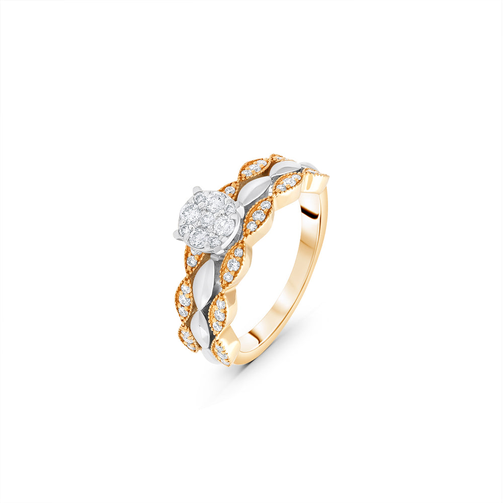 Two-Tone Solitaire Ring (Twin Available)