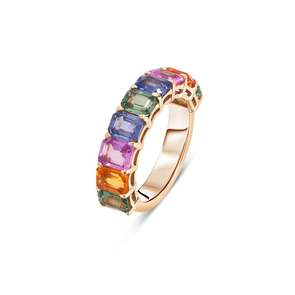 Half-Band Rainbow Ring