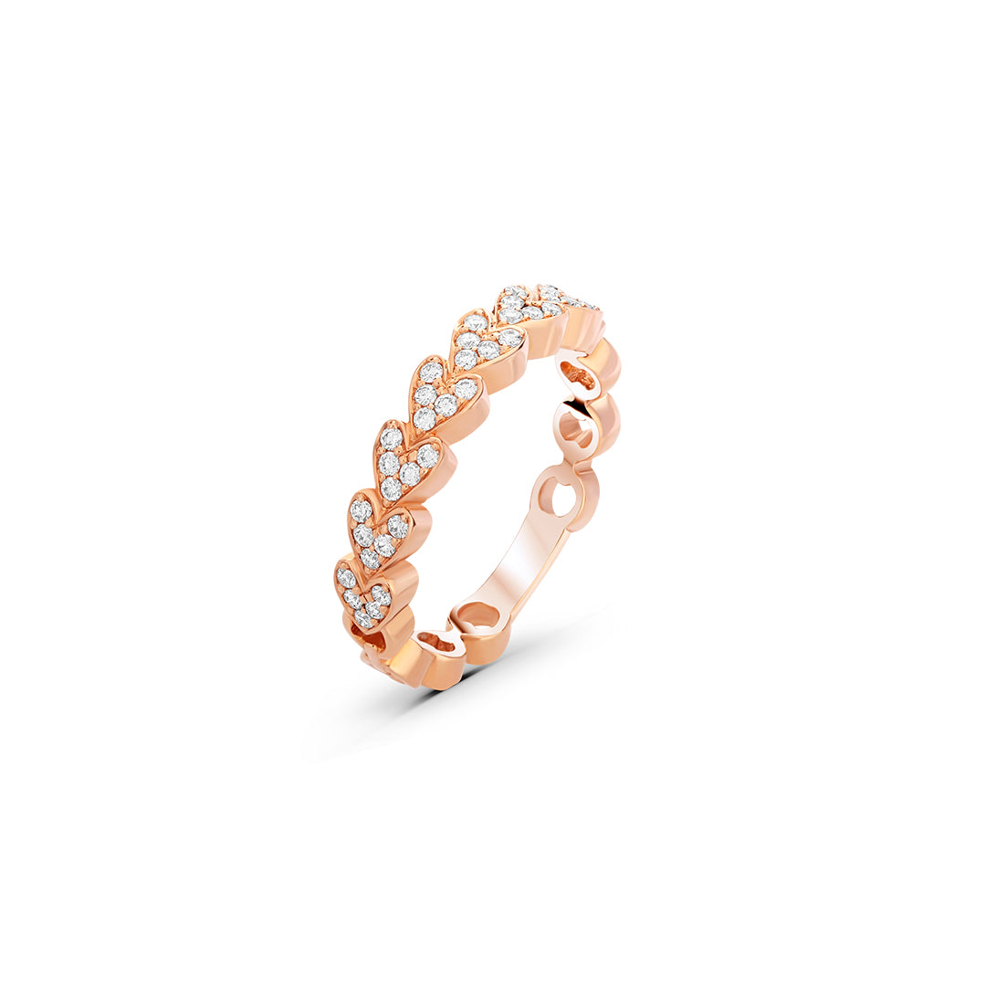 
                  
                    Rose Gold Hearts Diamond Ring (Twin Available)
                  
                