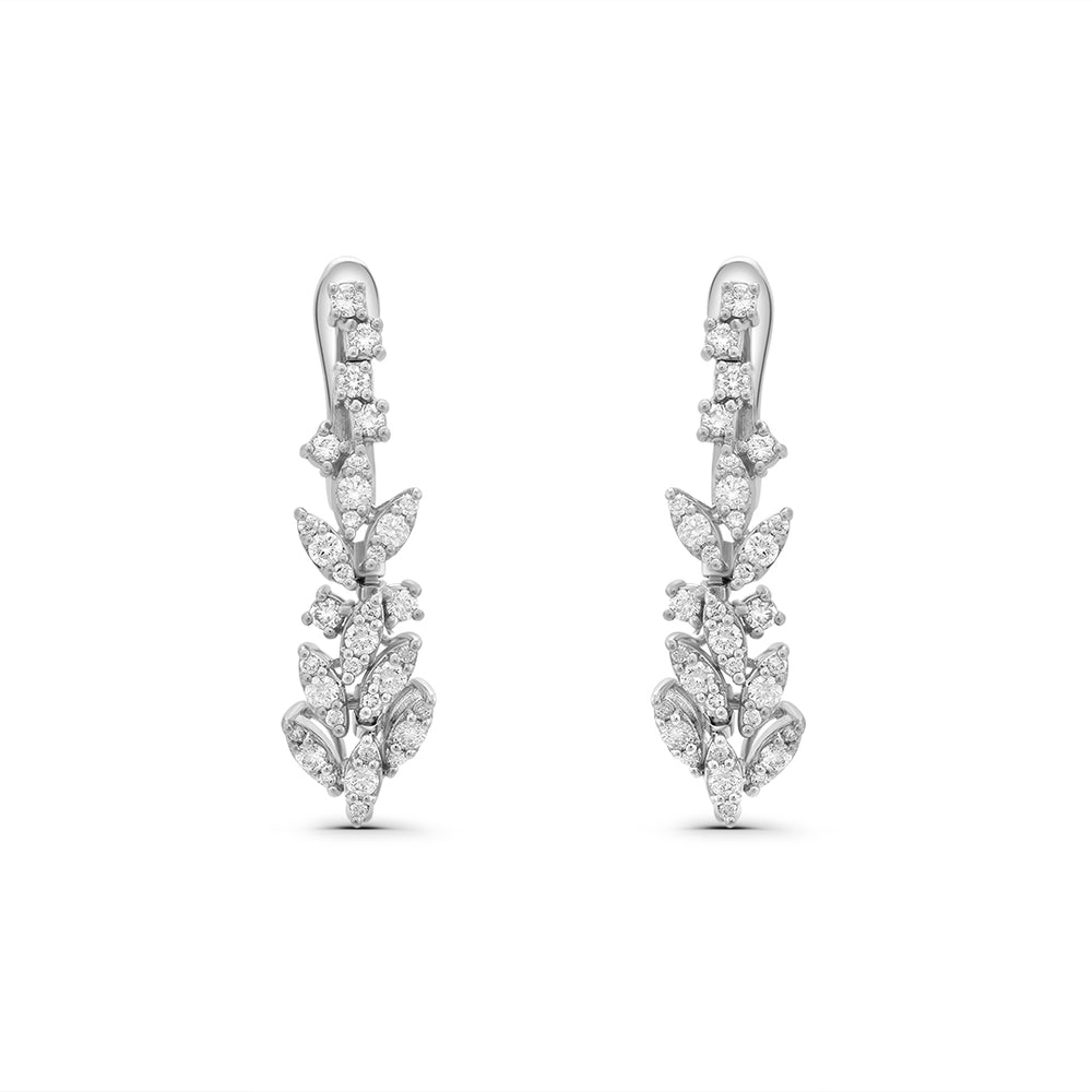 Pave' Diamonds Cluster Earring (Set Available)
